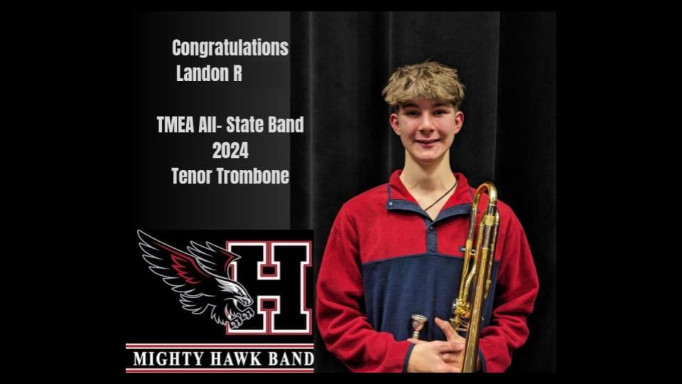  Congratulations, Landon R., TMEA All-State Band 2024!